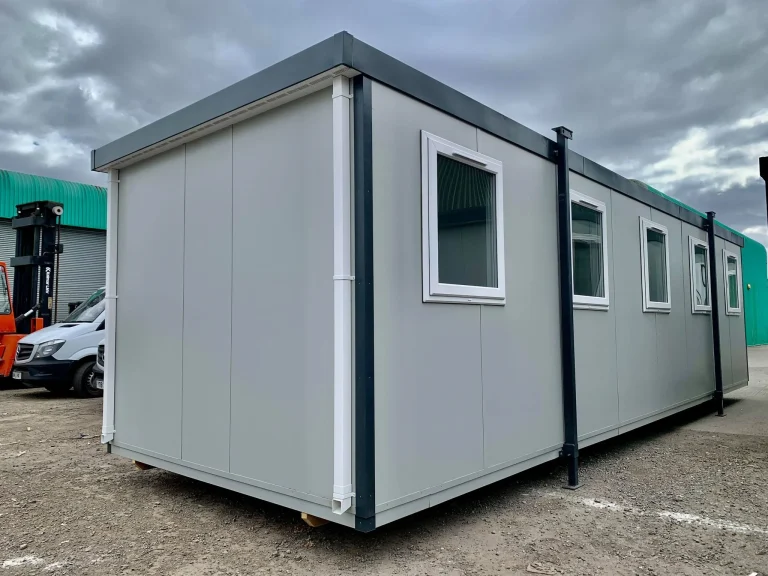 Covid Testing Unit 32ft x 10ft Side Profile Gooseiwng Grey and Anthracite Grey